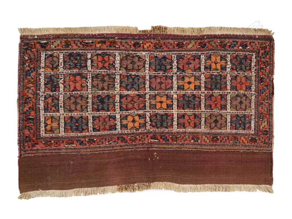 Wool and cotton soumac/flatweave bag face, Image 1++